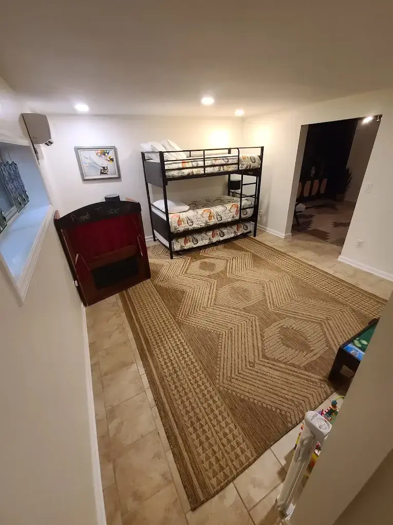 Room after a top-to-bottom deep cleaning